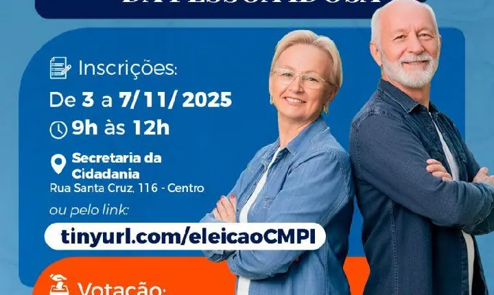 Conselho Municipal da Pessoa Idosa abre inscrições para eleição de novos conselheiros