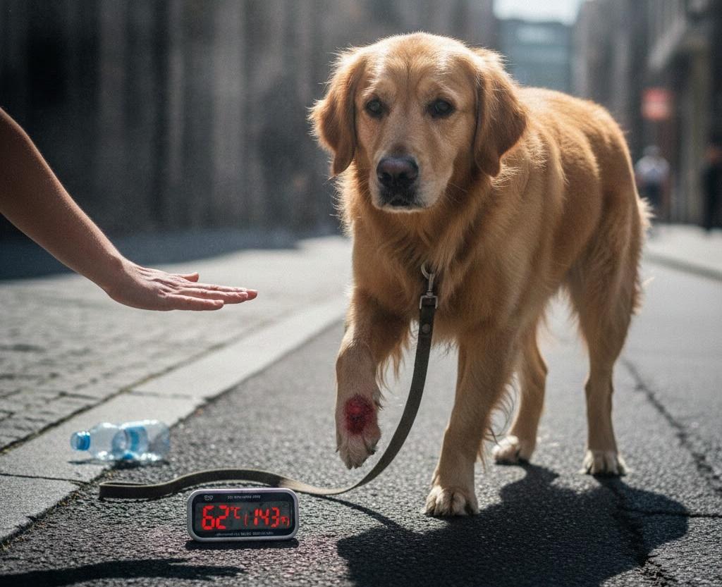 O Sol Ardente e as Patas Vulneráveis: A Grave Realidade dos Passeios Inseguros para Cães